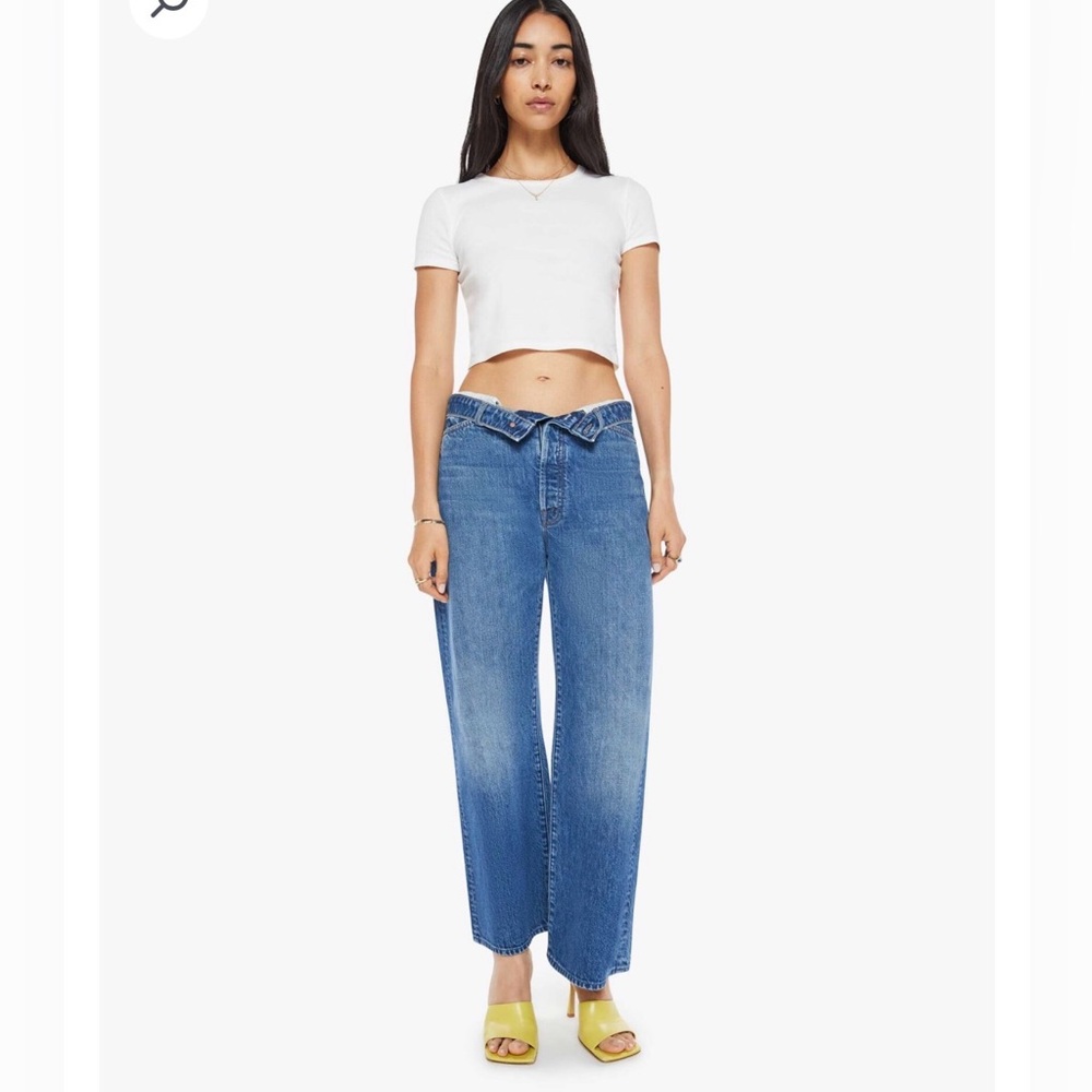 MOTHER The Fold Over Dodger Ankle Jeans size 26